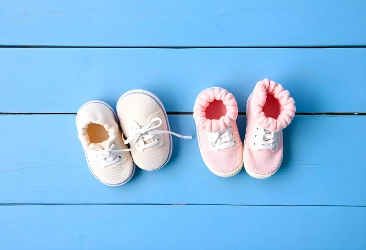 Adorable Twins Celebrating with Shoes and Socks